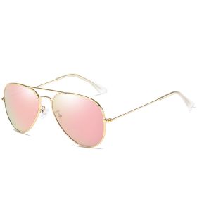 Pilot Sunglasses Men Polarized Driving Sunglass Vintage Oversized Sun Glass Women Brand Design Eyewear UV400 Night Vision Shades (Lens Color: gold pink polarized)