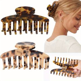 2pcs Non-Slip Banana Clip with Graphic Print - Minimalist Hair Styling Accessory for Vintage Headwear (Color: Two Piece Set)