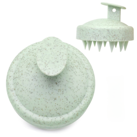 1pcs Silicone Shampoo Brush - Scalp Massage Hair Comb and Body Massager for Hairdressing and Bathing (Color: green)